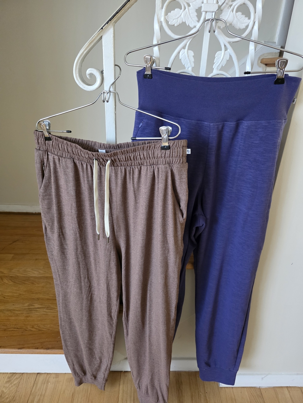 Marika Knit Jogger Pants - Brown & Blue